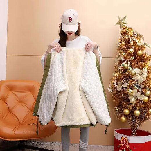 Modal Parker Jacket Women's 2025 Autumn and Winter New Velvet Thickened Cotton Clothes Loose Fashionable Lazy Style Casual Cotton Clothes Brown Velvet Thickened M Recommended 100-115 Jin Jin equals 0.5 kg