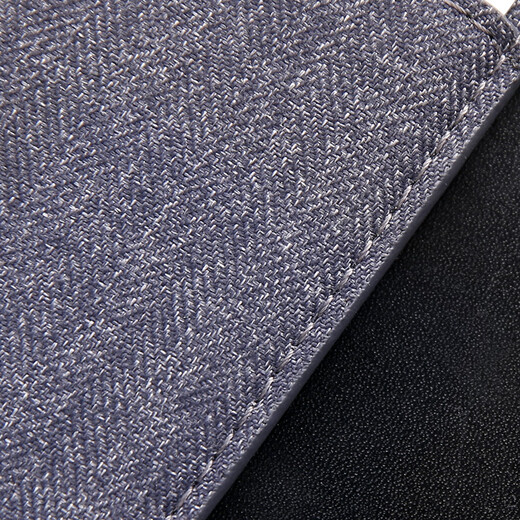 Vanlord men's card holder ultra-thin simple compact card holder mini handmade Korean denim card holder blue