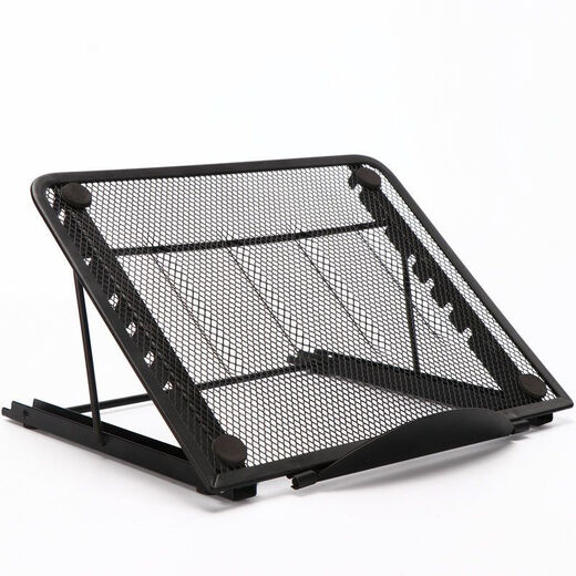 Adjustable laptop stand Metal mesh tablet stand Portable foldable desktop stand blue