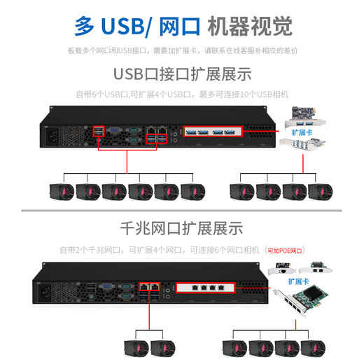 Zhengken IPC-1100 ordinateur industriel 1U monté en rack double port réseau port série Core i3i5i7 petit serveur 11e génération contrôle de température personnalisable RS232/485 6e génération i7 6700 4 cœurs 8 threads 3,4 G 16 Go de mémoire 丨 256 Go SSD + 1 To mécanique