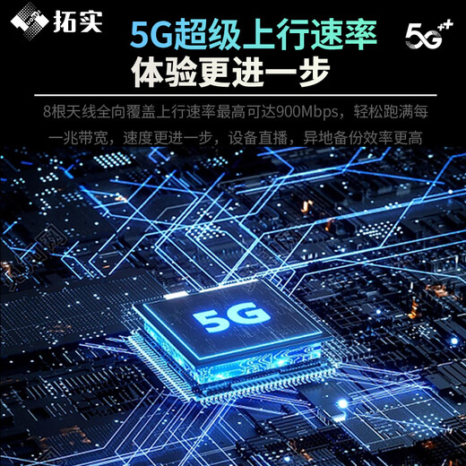 Tuoshi Enrutador 5G Gigabit Amplificador de señal WIFI6 de doble banda Enrutador doméstico inalámbrico móvil Tarjeta SIM Wall King CPE Enrutador de tarjeta Netcom AX3000 completo Equipo NR500 Ultimate Edition (banda dual 5G + WIFI6) + Paquete gratuito para primeros usuarios (100G gratis por 3 días)