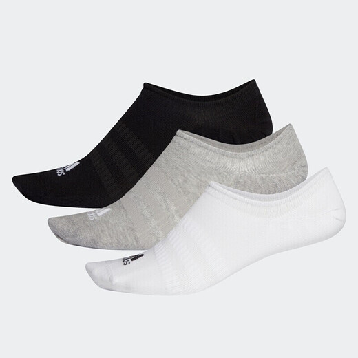 adidas 阿迪达斯袜子男女篮球袜船袜低帮短袜休闲运动跑步吸汗袜 JN4867 白色中筒袜 L【43-46码】
