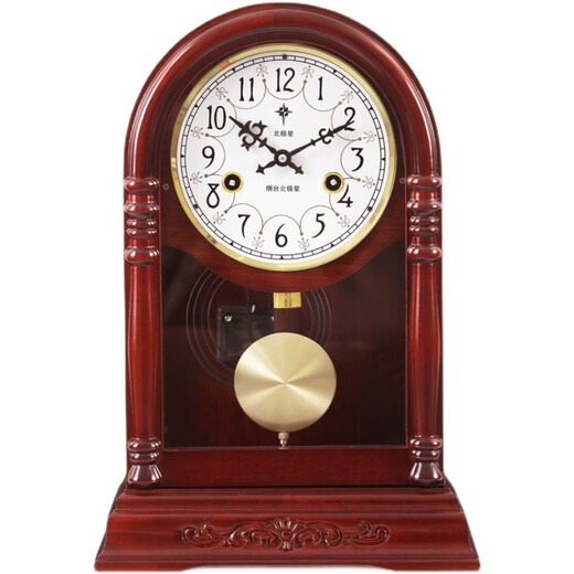 Mechanical desk clock wind-up old-fashioned large table clock home retro pendulum clock living room Chinese desktop ornament clock G2088 hanging dual-purpose clock