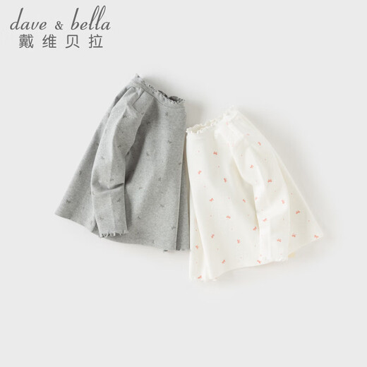戴维贝拉（DAVE＆BELLA）【商场同款】儿童长袖T恤宝宝秋装女童打底衫