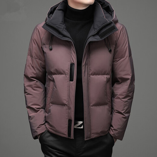 皮尔卡丹（pierre cardin）羽绒服男短款可拆卸帽2023新款休闲加厚冬季白鸭绒外套潮 9902黑色 170/84A