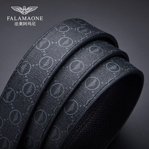 Falai Armani Belt Men Genuine cuero de cuero Valentín Día Cabeza Cabeza de la cabeza de vaca Men Light Luxury Casual de alta gama Regalo de alta gama para el marido Men Color de armas 841 [Caja de regalo de mostrador] 120cm