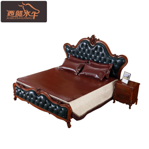 Western buffalo (XIBUSHUINIU) cowhide mat buffalo leather summer mat genuine leather mat thickened first layer 1.8m meter bed soft mat hard mat single double 1.8*2.0 meter thickened 3.8MM (three-piece set)