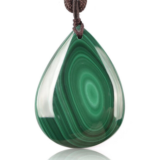 Luxurious natural malachite water drop pendant Hubei green exotic pattern pendant Natural malachite water drop pendant Hubei green exotic pattern pendant
