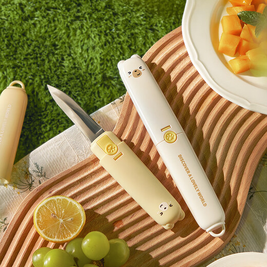 Baijie fruit knife peeling knife two-in-one double-headed fruit knife office student dormitory safety household peeler