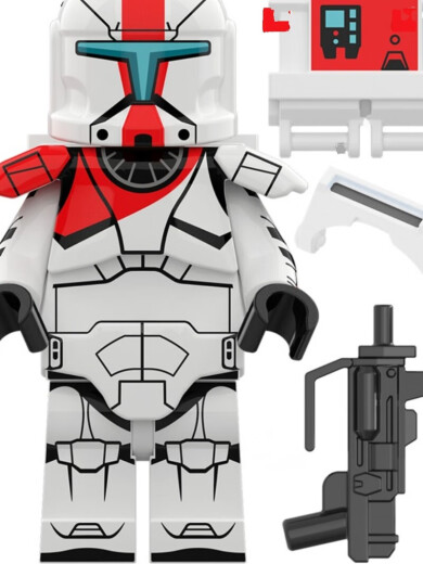 Chinese building blocks, star wars, black commando, storm soldier building blocks, human figures, bain technical soldier assembled children's toys XP371-Black commando
