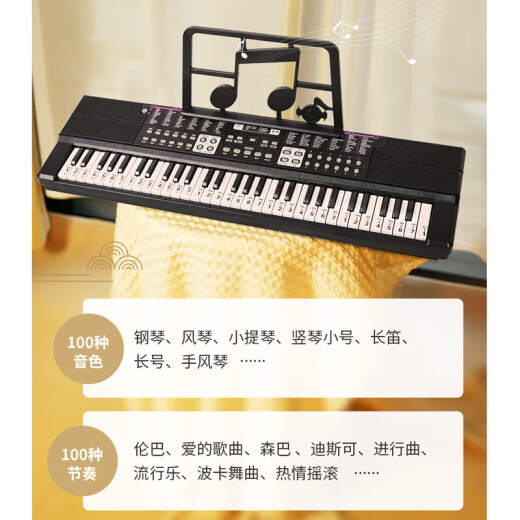 QIAOWABAOBEI children's toys electronic keyboard small piano baby educational toys boys and girls musical instruments birthday gifts 61 Children's Day