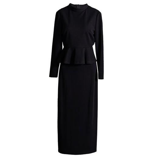 Roeyshouse LOI Temperament Temperament Black Treetted For Women Spring New Fashion Top Jirt Twip Two-Piece Set 10975 Black L