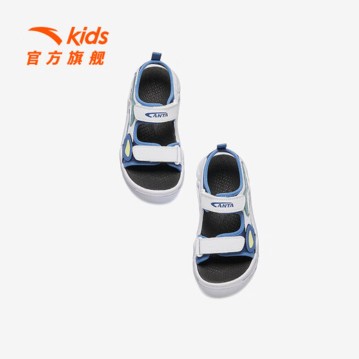 ANTA children's sandals for boys 2026 summer new open-toe soft sole breathable sports comfortable bubble beach shoes era blue/Anta white-1 31
