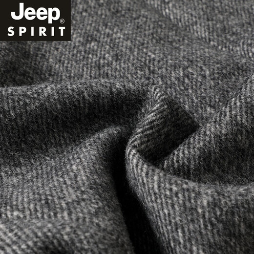 Jeep Spirit Autumn and Winter Woolen Suit Jacket 2024 Nuevo traje informal moda Moda de moda para hombres Single West Coat 210 Black Grey 170/m Tamaño recomendado 100-128 Jin [Jin equivale a 0.5 kg]
