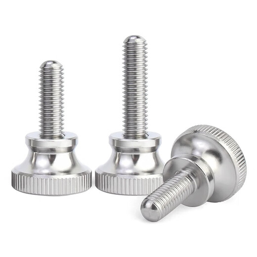 Jinchao 304 stainless steel high head knurled hand screw bolt screw slingshot hand screw screw M3M4M5M6M8M10 M4*10 (5 pieces