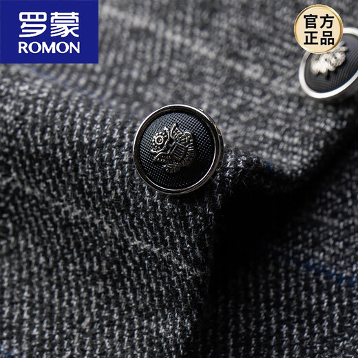 Romon Frühlings- und Herbst neuer Männer Plaidanzug Vest Koreanisch Schlanke Jugendgeschäft Fashion Horse Clip Herren Weste Trend 2229 Doppelbrust Khaki S 165