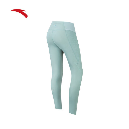ANTA Yoga Pants Women's 2025 Autumn Tight Nine-Point Pants Training Fitness Pilates Slim Pants Wood Lotus Green-1 S (Female 160)