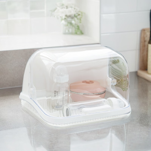 
Baby bottle storage box tableware storage box water cup storage box tea cup holder transparent dustproof box red 1276
