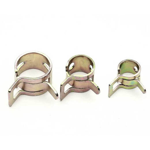 
Fierce work elastic clamp steel belt hoop spring steel clamp hand pinch hose water pipe oil hose 65 manganese steel clamp Q673B inner ring diameter 6mm [20 pieces]