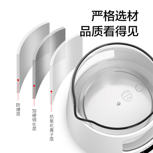 LIFE ELEMENT health pot 0.8L small and silent office private flower teapot 1200W fast water boiling fully automatic multi-function teapot Chinese style wood grain teapot I38