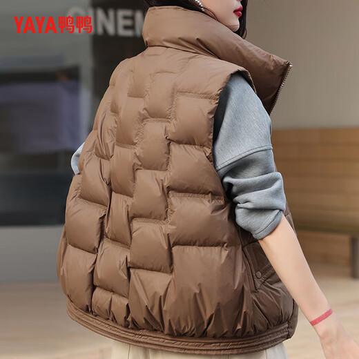 YAYA (YAYA) autumn and winter warm urban outdoor down vest stand collar anti-cold fashion women's vest duck down outer vest for women