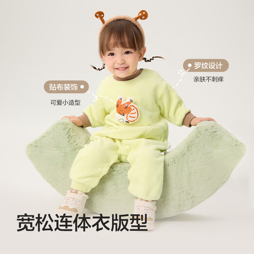 Balabala baby going out onesie newborn baby hoodie winter clothing Beibei velvet 208424120204
