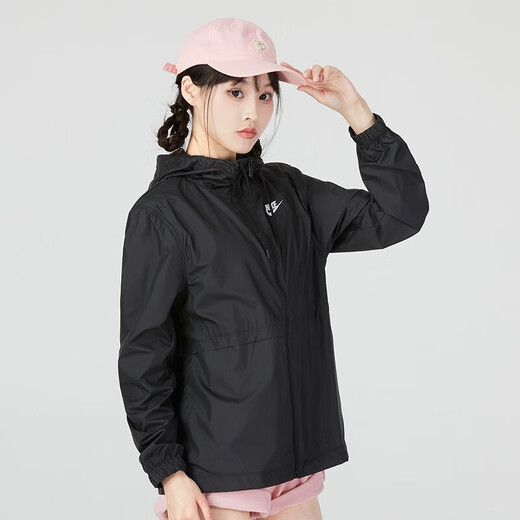 耐克（NIKE） 外套女2025年秋季休闲健身训练舒适连帽夹克运动服DM6180-100 DM6180-010/黑 M 160/84