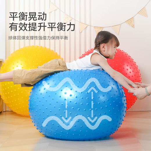LZJV Early Education Dragon Ball Children's Vestibular Sensory Training Equipment Kindergarten Balance Touch Yoga Home Massage Toy Particle Dragon Ball (Blue 65cm)