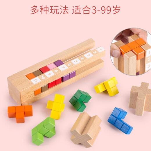 Fu Child Tetris Puzzle-Puzzle-Bausteine ​​für Jungen und Mädchen entwickeln Kinder in der frühen Bildung intelligenz Spielzeug Geburtstagsgeschenke Hirnerziehung [74 Fragen Training]