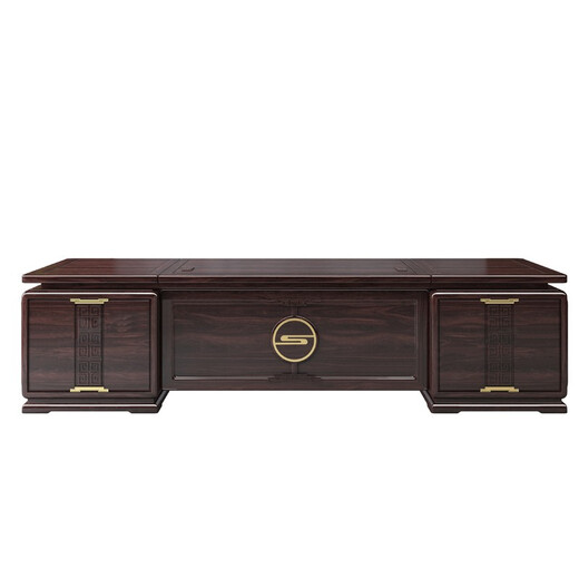 Three furniture solid wood boss desk office desk and chair combination new Chinese style president desk simple modern executive desk office furniture 3 meter desk