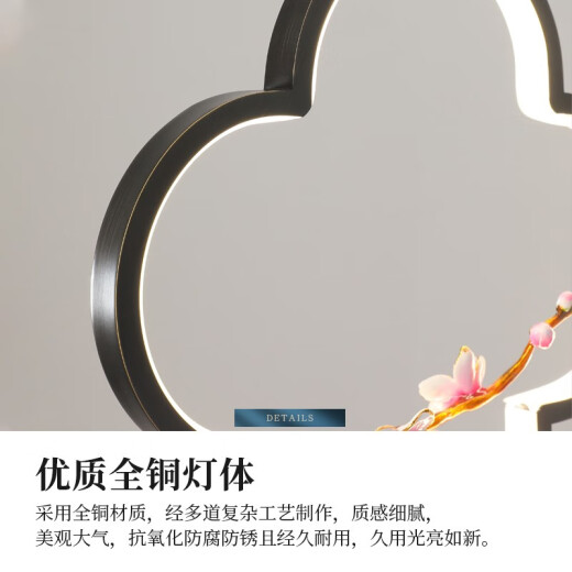 灯乔全铜新中式小吊灯餐厅玄关灯走廊书房灯创意简约卧室床头灯671 单头小吊灯-右-吊线款-暖光