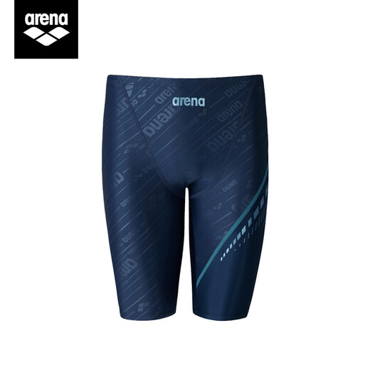 Arena swimming trunks men's five-point knee-length men's swimsuit casual boxer hot spring pants anti-embarrassment navy blue 2XL