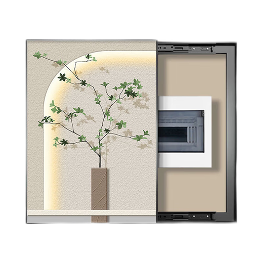 
Chengzi Nordic vertical meter box decoration painting modern simple flower cover distribution box hanging painting power switch electric box painting K12213 [vertical version] 35*45cm (block 25*35) lift the cover black frame