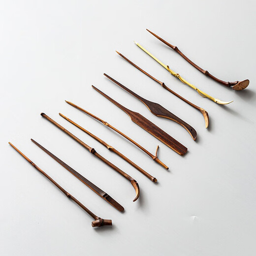 Lingfeng tea needle, tea dial, natural bamboo Pu'er tea knife, tea cone, tea set, six gentlemen accessories for tea ceremony, bamboo branch tea tea needle, dual purpose