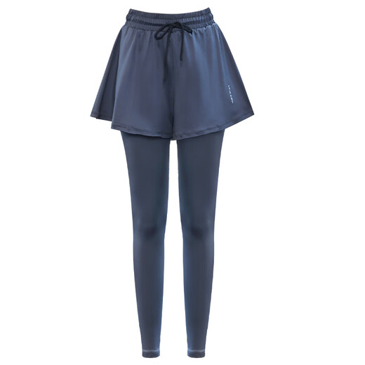 KEJIMITAO plus size yoga pants women's fake two-piece running quick-drying fitness pants nine-point fat mm training pants autumn black M (recommended 80-100Jin Jin equals 0.5 kg)