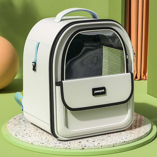 Mr. Meow Cat Bag Outing Large Pet Bag Space Capsule Cat Backpack Portable Bag Cat and Dog Backpack Cat Bag Car Luggage Khaki Brown
