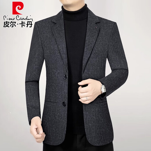 Pierre Cardin Autumn Suit Men's Middle-aged Spring and Autumn Casual Suit Jacket Business Single Top Men's Slim Dad Wear 6261 Gray L (175)