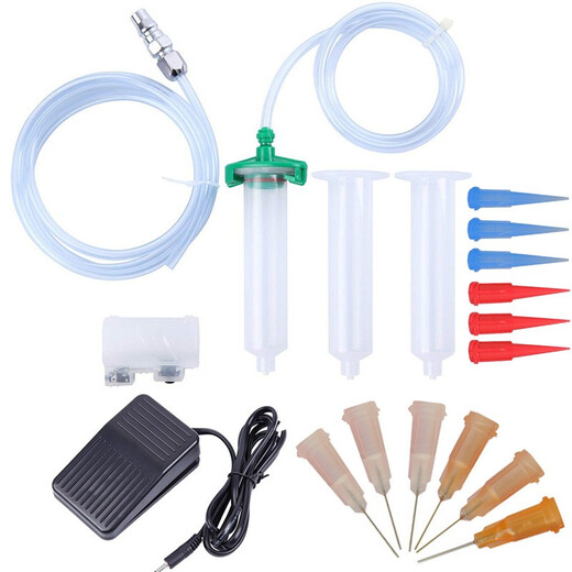 
FEITA dispensing machine fully automatic digital display glue dropping machine semi-automatic solder paste silicone UV glue foot-pedal type glue filling machine dispensing accessories FEITA 983 digital display [including accessories]