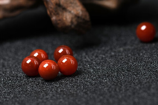 Zun cabinet 7A natural Sichuan Nanhong agate loose beads, flame red persimmon red agate beads, diy bracelets, cultural toys and accessories, preferred Nanhong 18mm one
