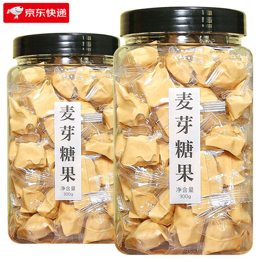 Other maltose original flavor, no additives, authentic handmade old-fashioned stove candy, children's Ding Ding candy, hard candy, nostalgic snacks, malt candy 300g x 2 cans