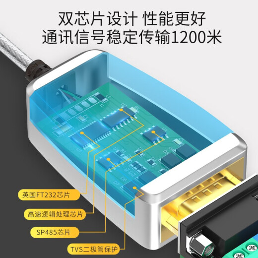 DTECH usb to rs422/485 converter com serial communication module conversion line rs485/422 to usb2.0 meters-DT5219