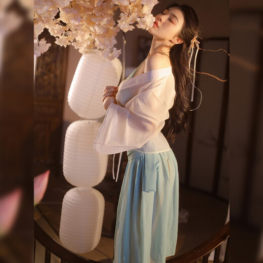 
Fee et moi women's pajamas sexy suit role play uniform seductive short skirt secretary uniform maid battle robe 6198 lace spliced ​​retro pleated suspender skirt + pants