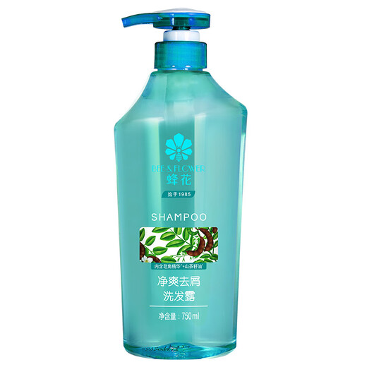 蜂花（BEE&FLOWER）净爽去屑洗发露强韧蓬松轻盈洗发水皂角山茶籽油精华洗发液