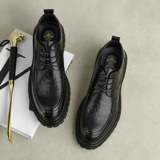 
Belle-Ta series brand cut-off clearance genuine leather shoes for men new summer business formal wear casual men British style commuting black 7710 four-season model 41 standard leather shoes