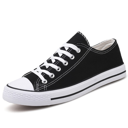 Rote und grün hundertjährige Low-Top-Leinwandschuhe für Männer koreanischer Stil Klassiker vielseitiges Schwarzpaar Schüler Schnüre-up-Freizeitschuhe Sommer atmungsaktiv