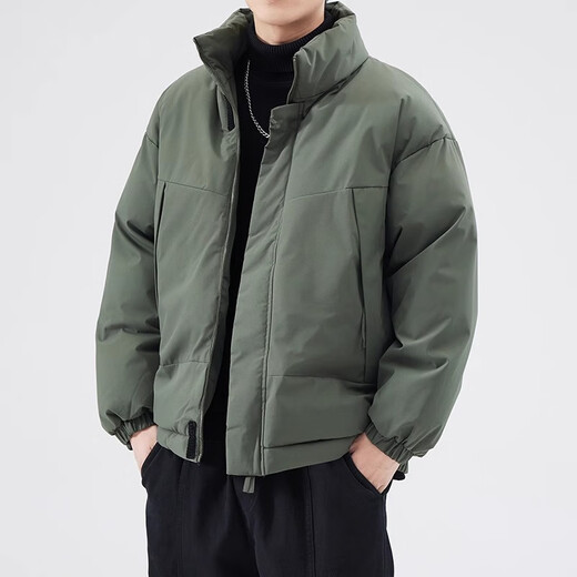 JEEP SPIRIT Jeep cotton coat autumn and winter American simple men's new casual cotton coat versatile bread coat warm cotton jacket black XL