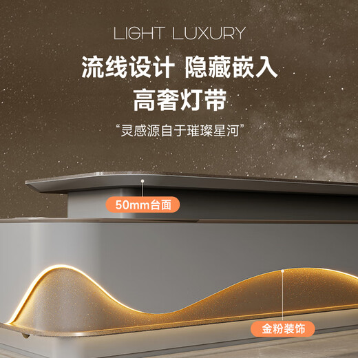 Wolin E0 level environmentally friendly light luxury boss desk desk simple modern desk and chair combination president desk high-end boss desk 2.2 meters single cabinet-boss desk