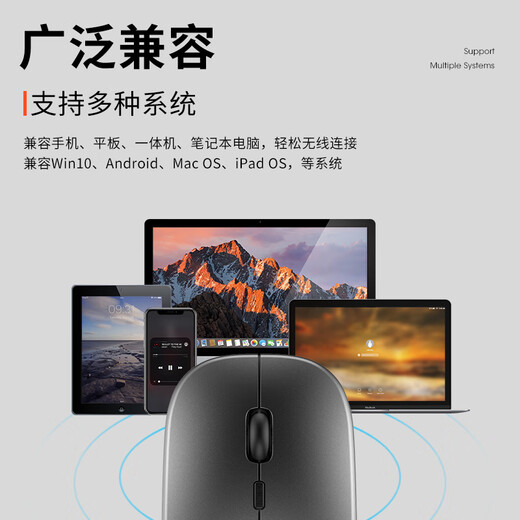 Мышь GGCHG подходит для беспроводной мыши Huawei. Двухрежимная аккумуляторная бесшумная офисная мышь с Bluetooth, легкая эргономичная мышь, подходящая для мыши ASUS HP, серебристая, световая, звуковая, офисная, перезаряжаемая модель, 2,4G + двухрежимная модель Bluetooth.