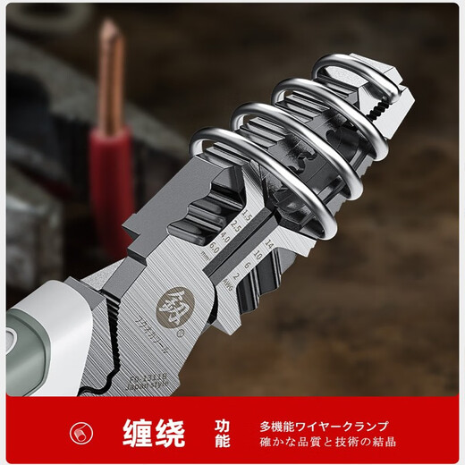 鰰 Japan Fukuoka Tools vise pliers multifunctional wire pliers stripping pliers needle nose pliers 8 inches 8 inch vise multifunctional FO-1311B