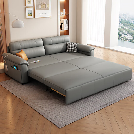 
Porzi sofa bed integrated and dual-purpose 2025 new cream style small apartment living room study direct pulling and stretching folding bed, outer diameter 2.06 meters [Bluetooth speaker + storage box] Comfortable latex model [S+ grade Napa leather]
